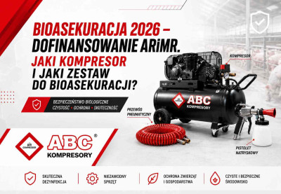 Bioasekuracja 2026 - dofinansowanie ARiMR. Jaki kompresor i jaki zestaw do bioasekuracji?