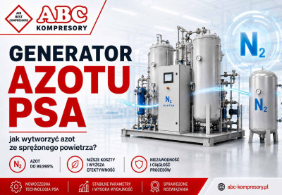 Generator azotu PSA  jak wytworzyć azot ze sprężonego powietrza?