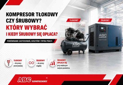 Kompresor tłokowy czy śrubowy? Który wybrać i kiedy śrubowy się opłaca.